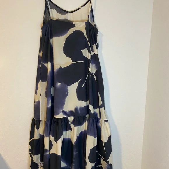 Kia Moore Floral Maxi Dress 100% Cotton Size M Made in the USA NWT - Picture 2 of 5